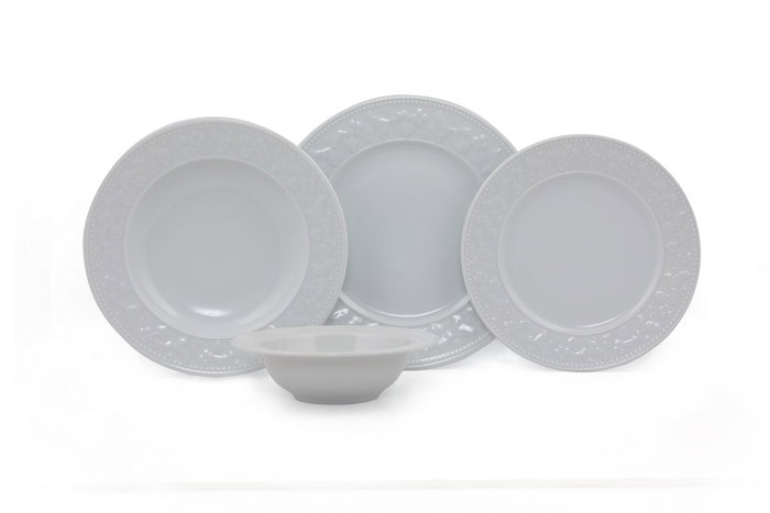 Hermia Vajilla de Porcelana SV24Y200 de 24 Piezas en Blanco Hermia Vajilla de Porcelana SV24Y200 de 24 Piezas en Blanco